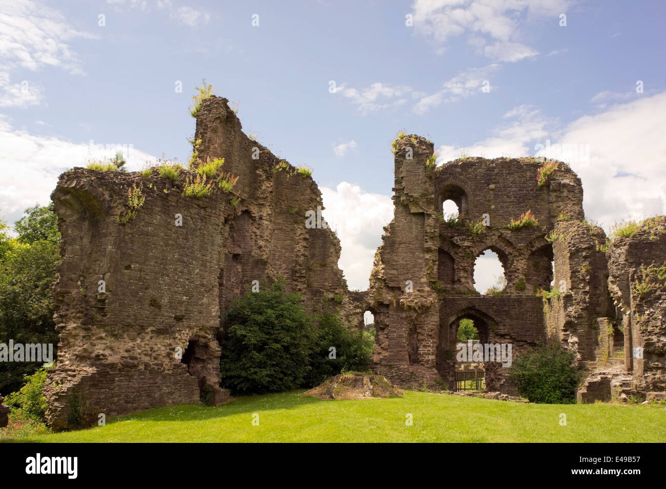 Abergavenny Castle, Pays de Galles, Royaume-Uni, Grande Bretagne Banque D'Images