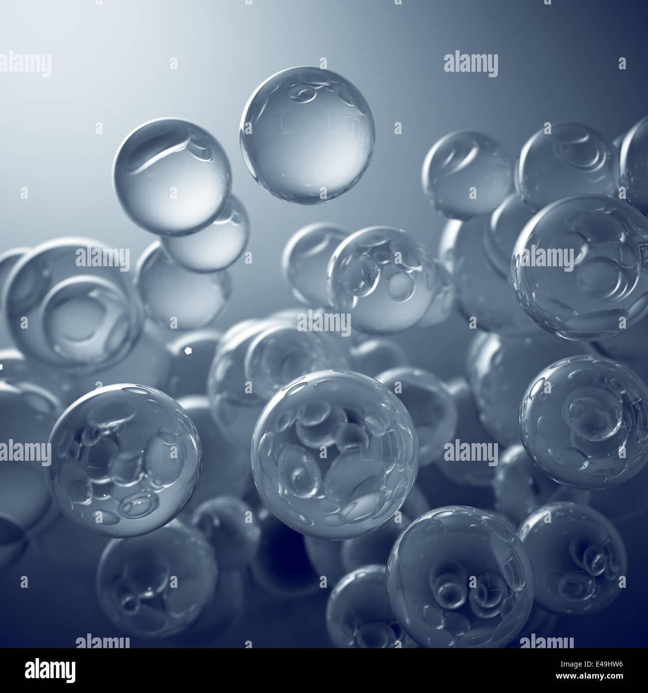 Un grand nombre de bulles transparent Banque D'Images