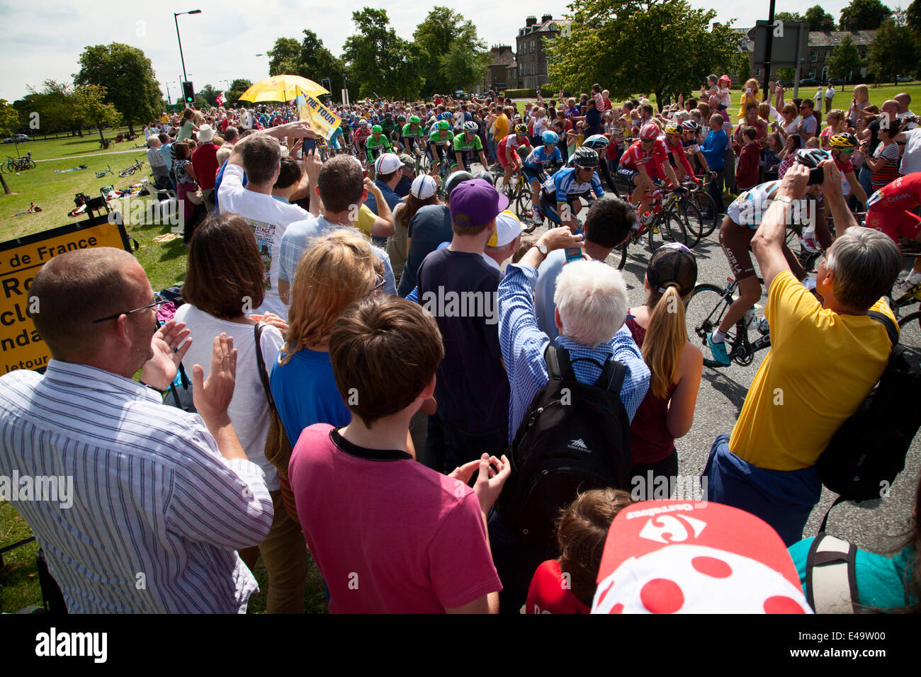 Le Tour de France, le Grand Départ de Harrogate, Phase 2, 6 juillet 2014 Banque D'Images
