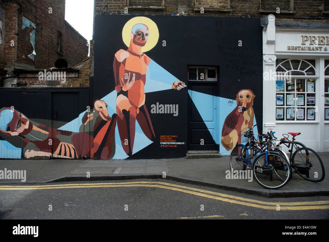 Shoreditch et Hoxton salon street art, London, E1, Angleterre, Royaume-Uni, Europe Banque D'Images