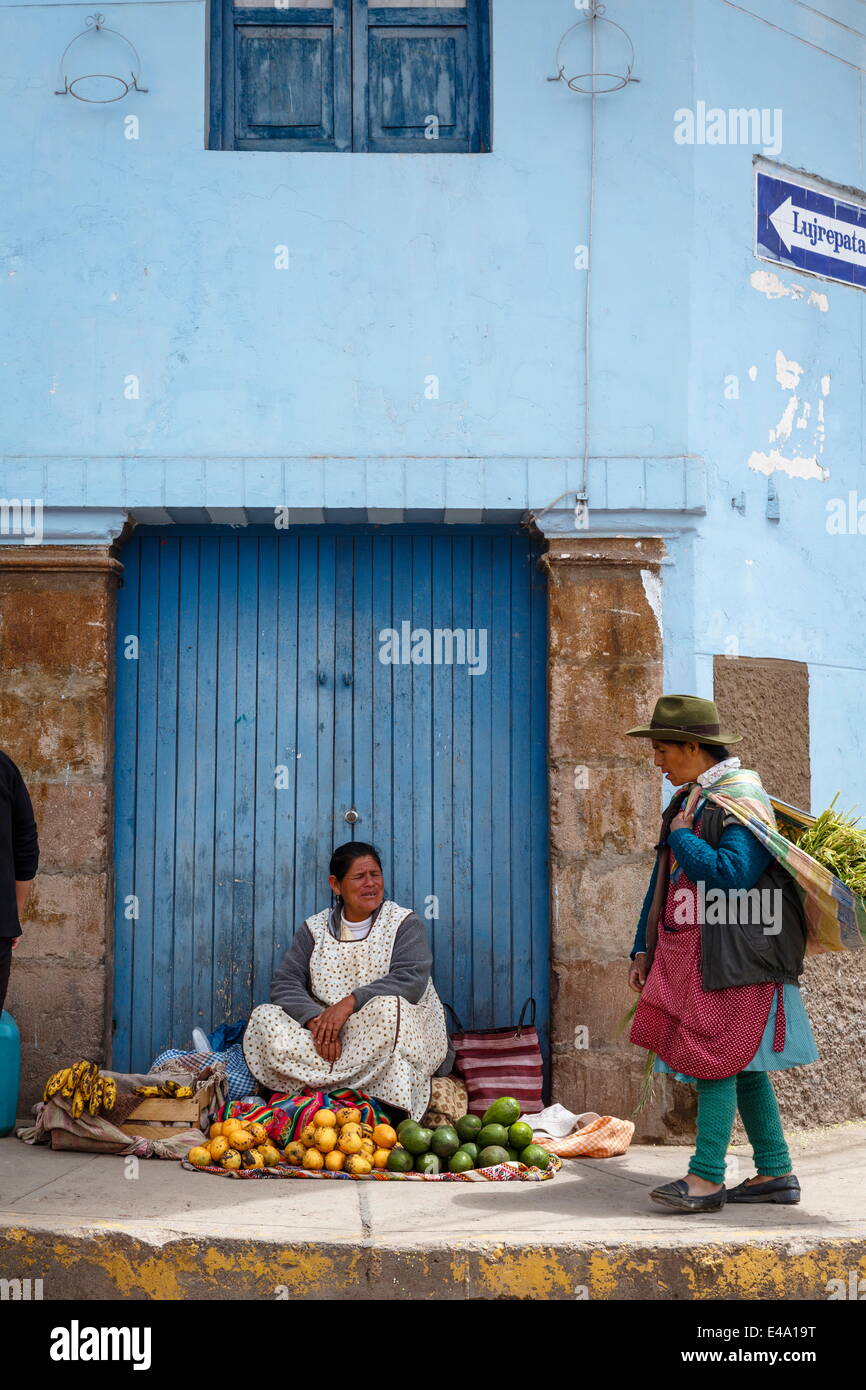 Scène de rue à Cuzco, Pérou, Amérique du Sud Banque D'Images