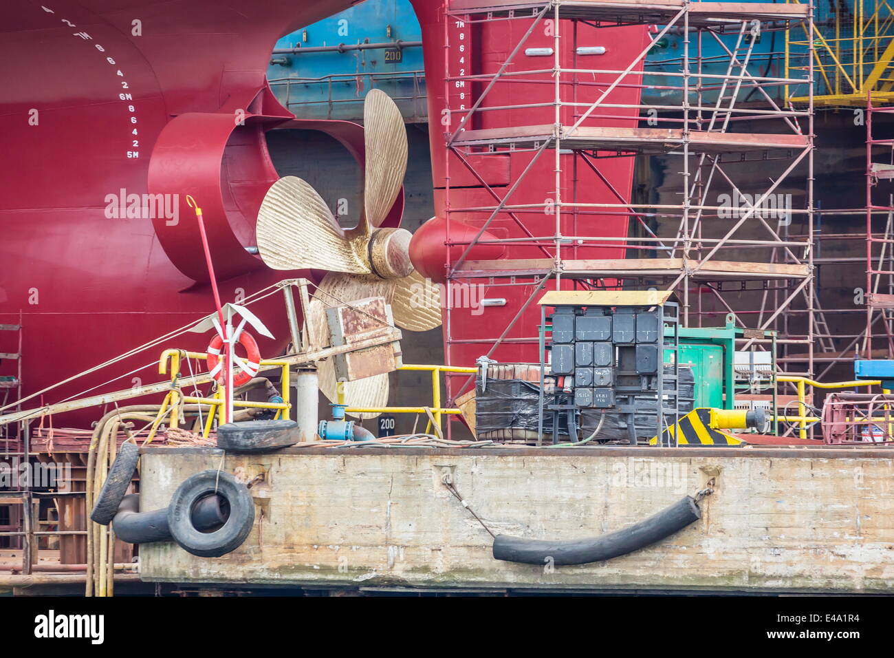 Une fois les chantiers navals de Gdansk, sous contrôle communiste accueil du mouvement Solidarité, Gdansk, Pologne, Europe Banque D'Images