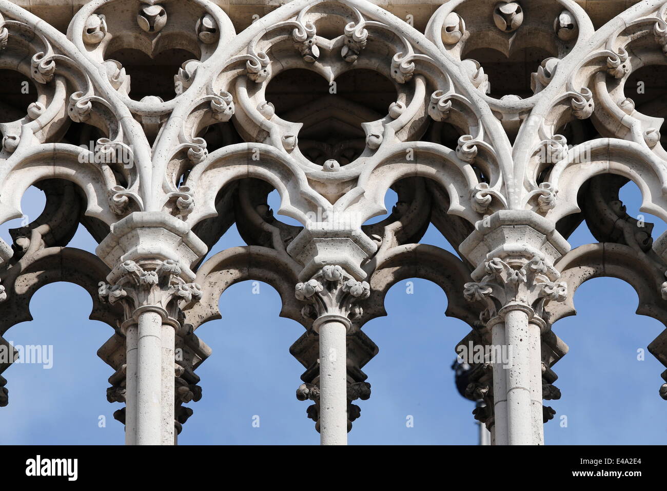 Les colonnes extérieures, Notre Dame de Paris, Paris, France, Europe Banque D'Images