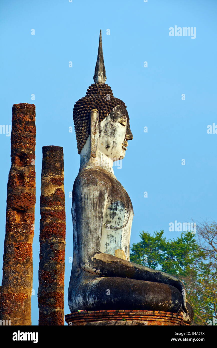 Wat Mahatat, Sukhothai Historical Park, UNESCO World Heritage Site, Sukhothai, Thaïlande, Asie du Sud, Asie Banque D'Images