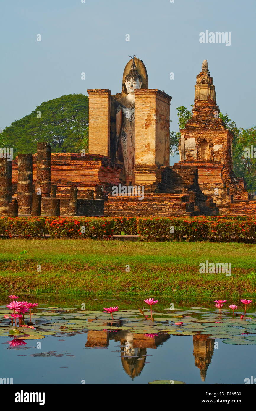 Wat Mahatat, Sukhothai Historical Park, UNESCO World Heritage Site, Sukhothai, Thaïlande, Asie du Sud, Asie Banque D'Images