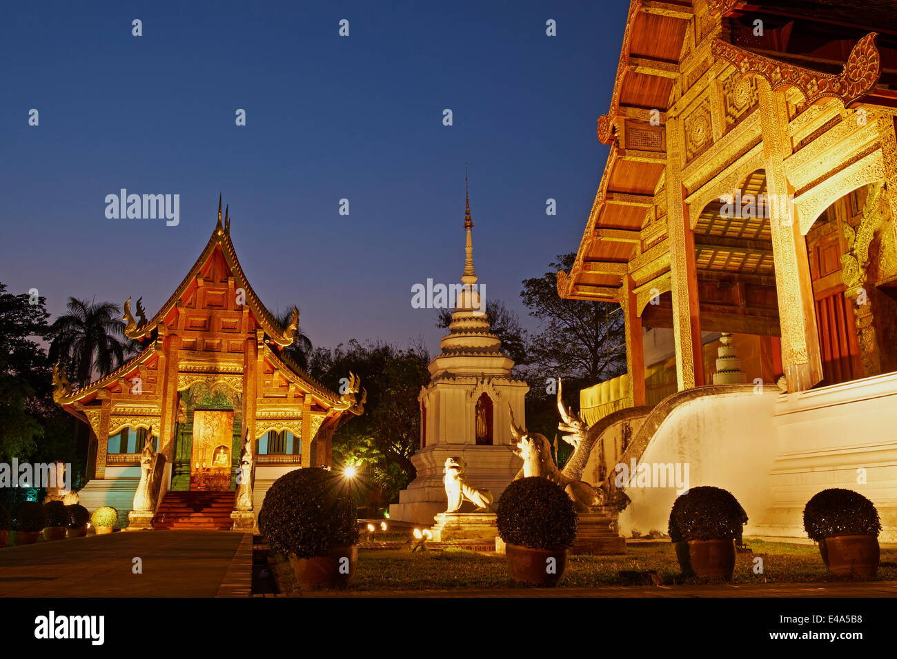 Wat Phra Singh, Chiang Mai, Thaïlande, Asie du Sud-Est, Asie Banque D'Images