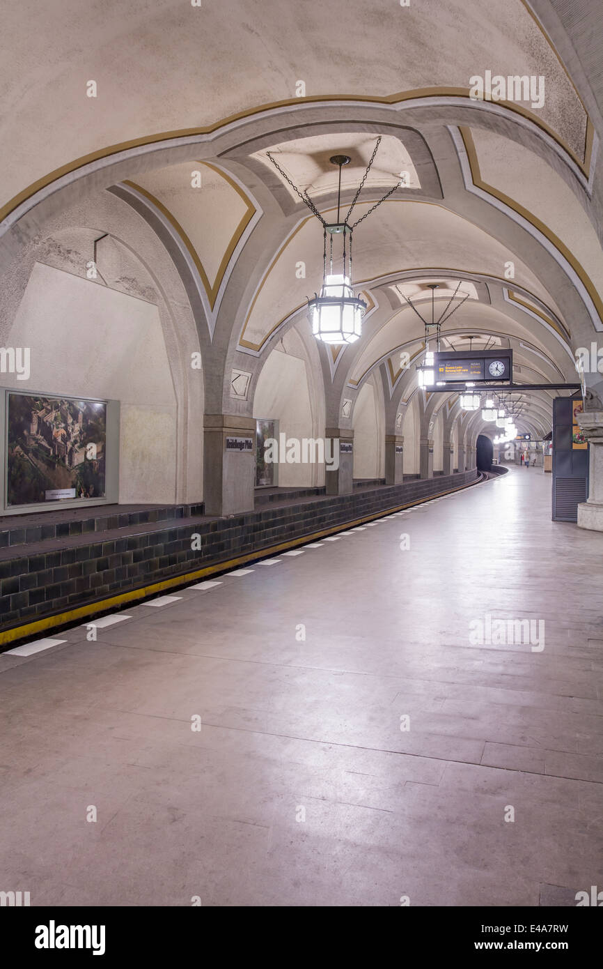 Allemagne, Berlin, la station de métro historique Heidelberger Platz Banque D'Images