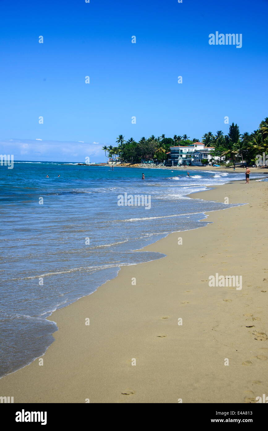 Plage de Cabarete, République dominicaine, Antilles, Caraïbes, Amérique Centrale Banque D'Images