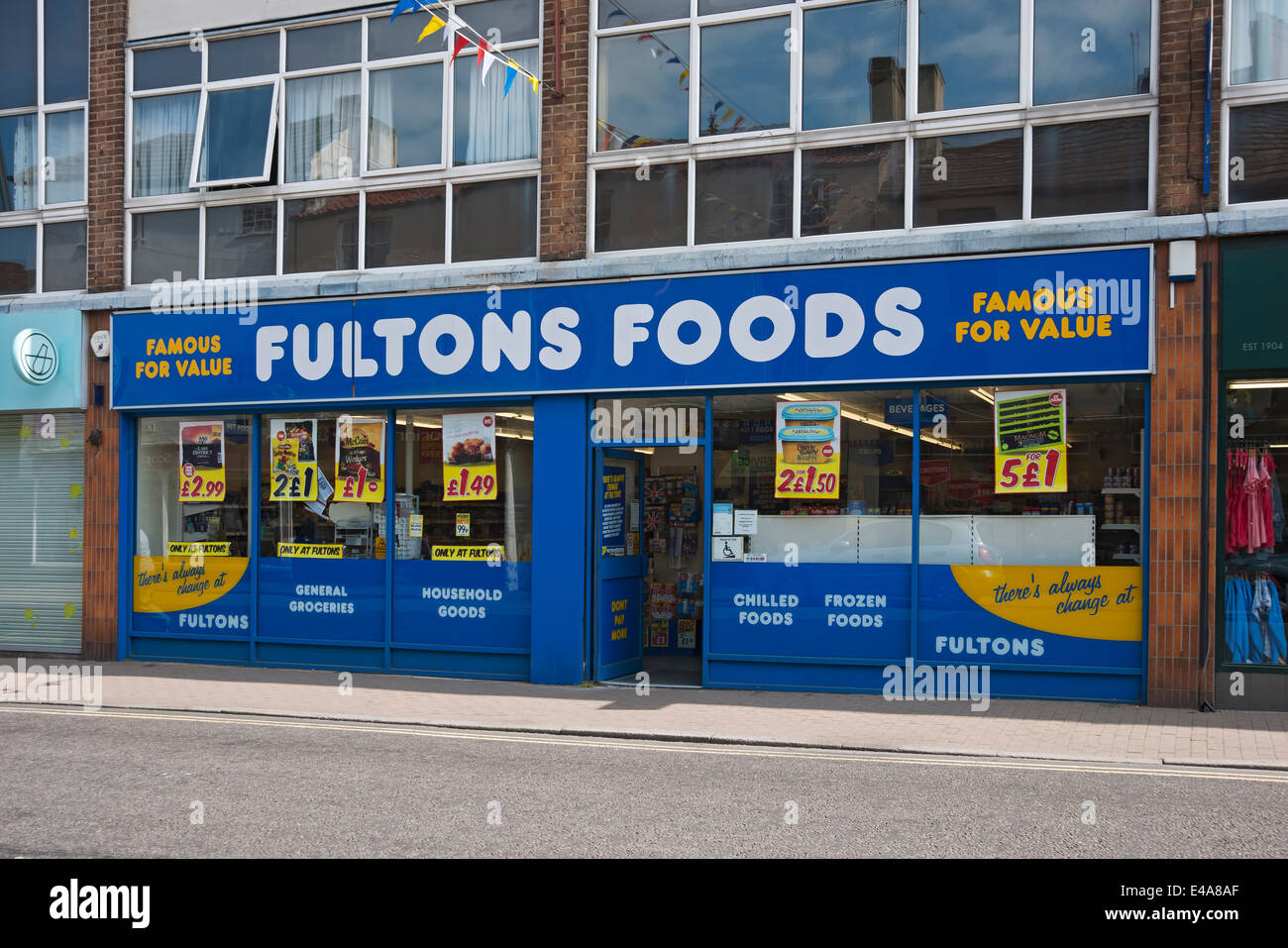 Le supermarché du magasin Fultons Foods Knaresborough North Yorkshire England UK Royaume-Uni Grande-Bretagne Banque D'Images