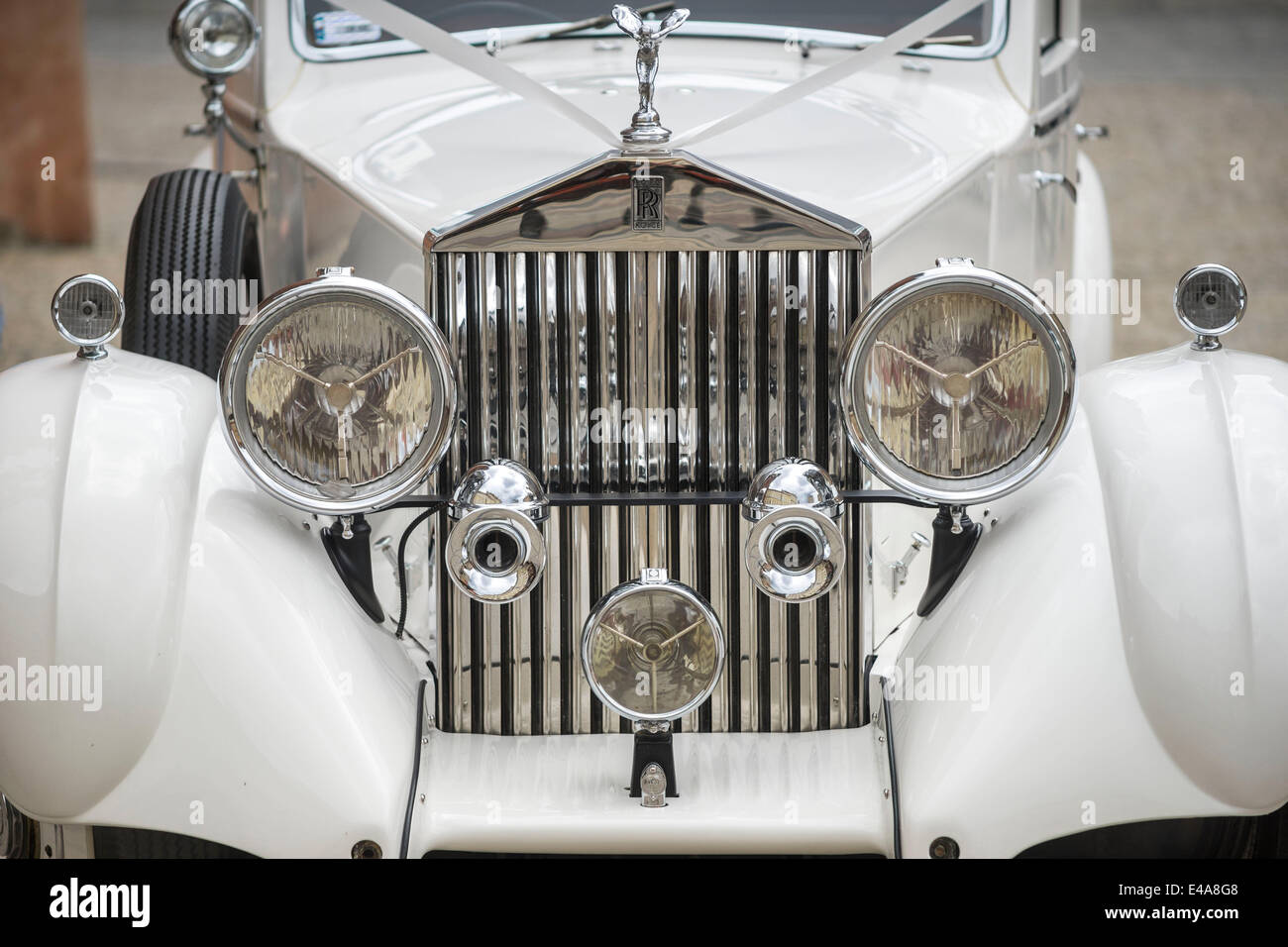 Rolls Royce blanche 20-25 luxury vintage car Banque D'Images