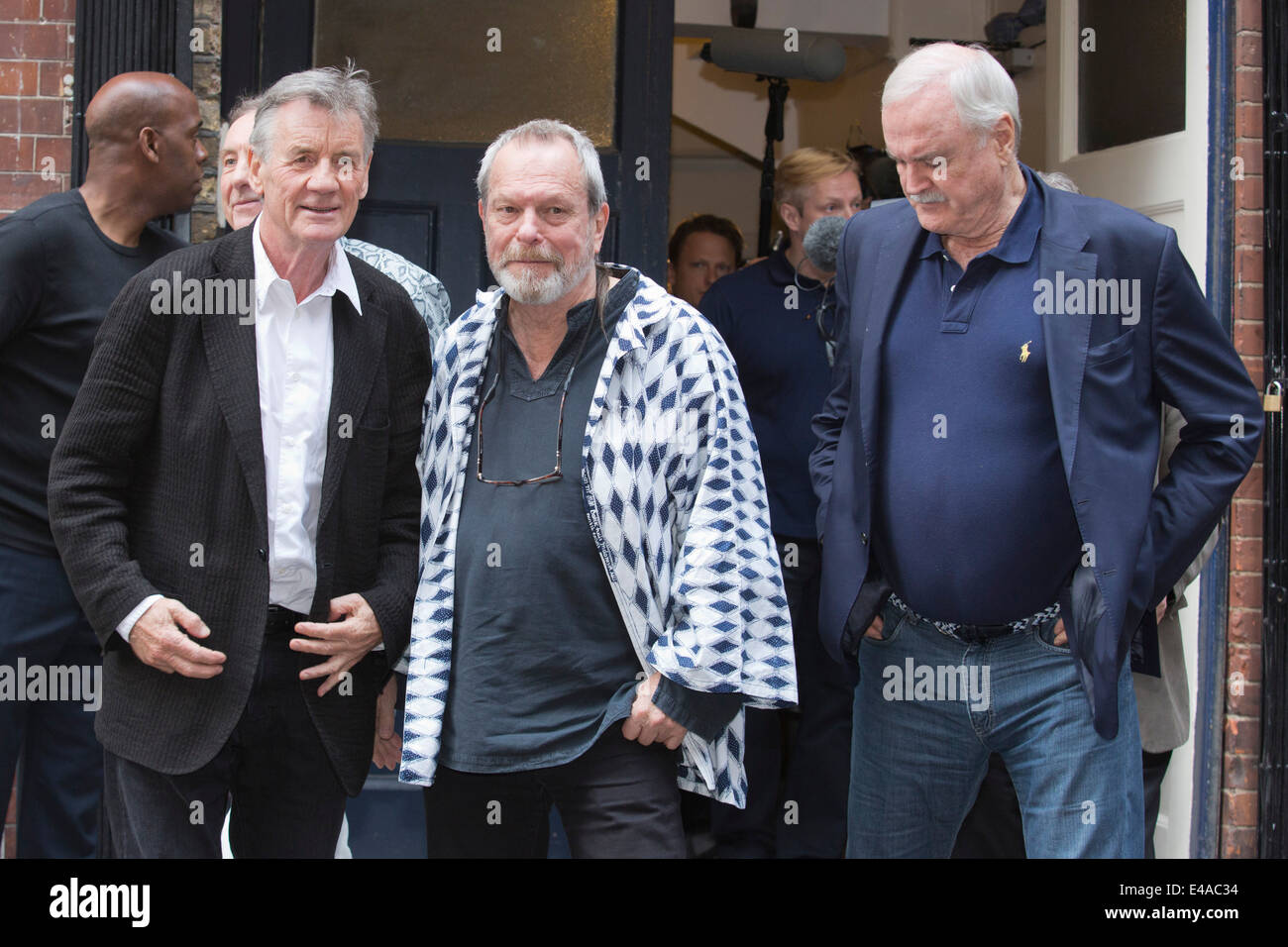 Photocall avec Monty Python, Terry Gilliam, Michael Palin et John Cleese au London Palladium. Banque D'Images