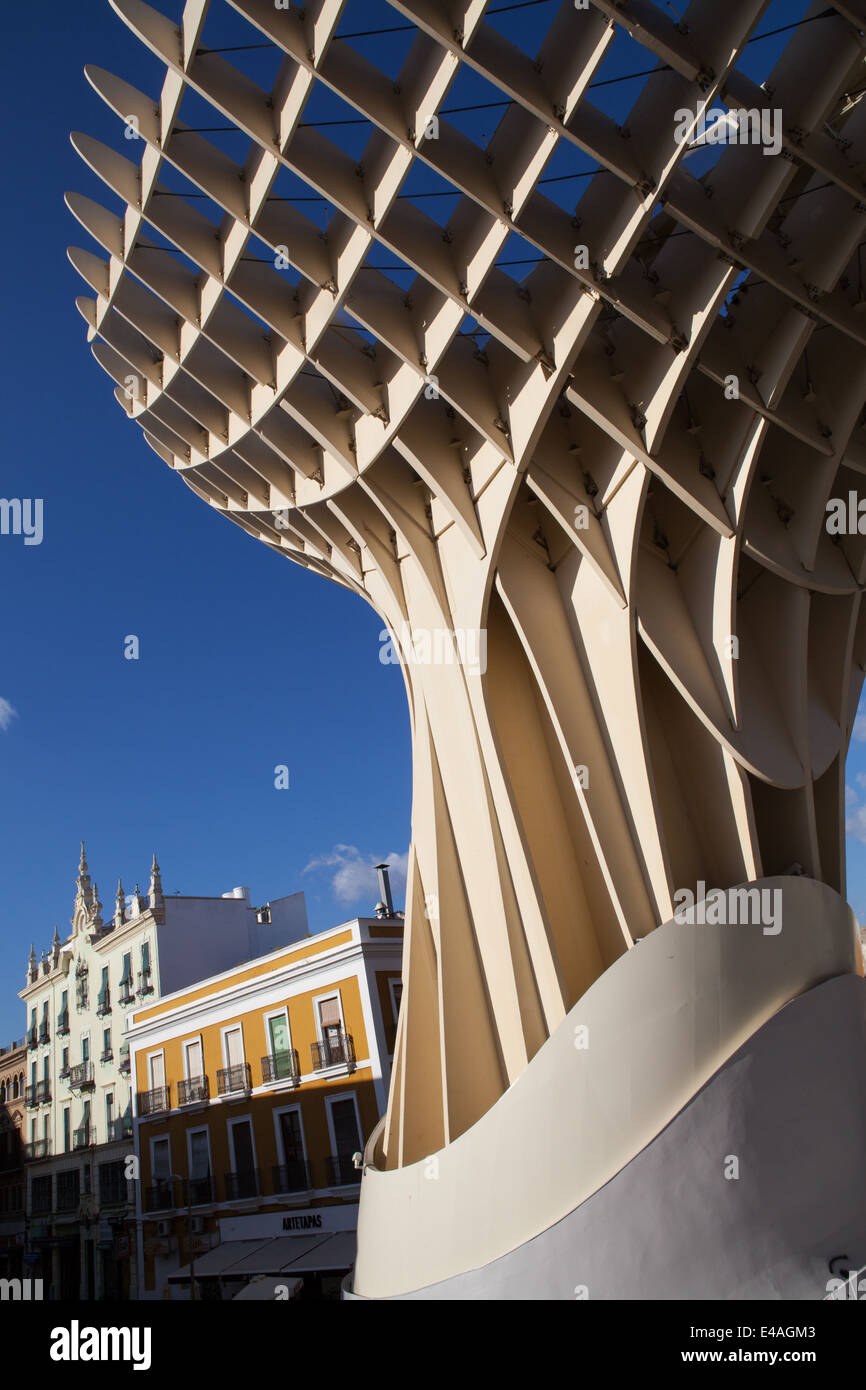 Las Setas avec bâtiments de la Feria de l'arrière-plan Banque D'Images