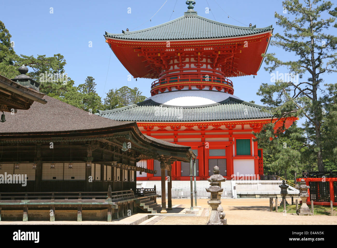 Partie de la Dai Garan Koyasan complexe au Japon Banque D'Images