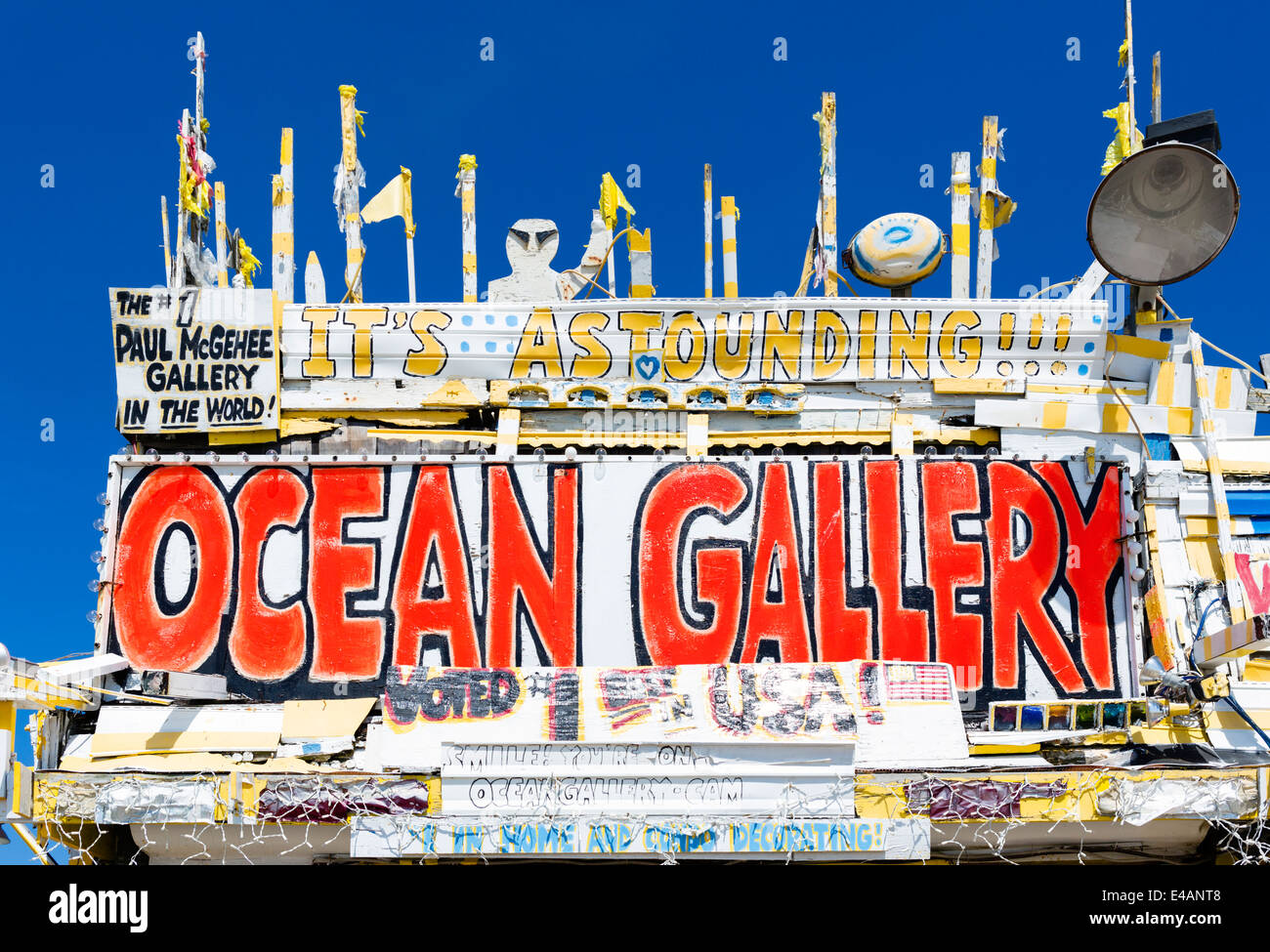 Galerie de l'océan et de stocker sur la promenade à Ocean City, Worcester County, Maryland, USA Banque D'Images