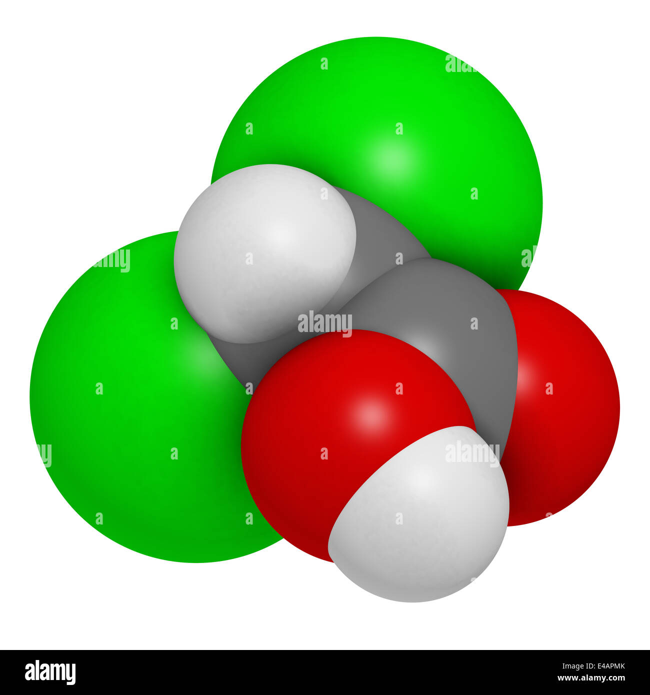 L'acide dichloroacétique (DCA). Sels dichloroacétate inhibent l'enzyme kinase pyruvate déshydrogénase. Banque D'Images