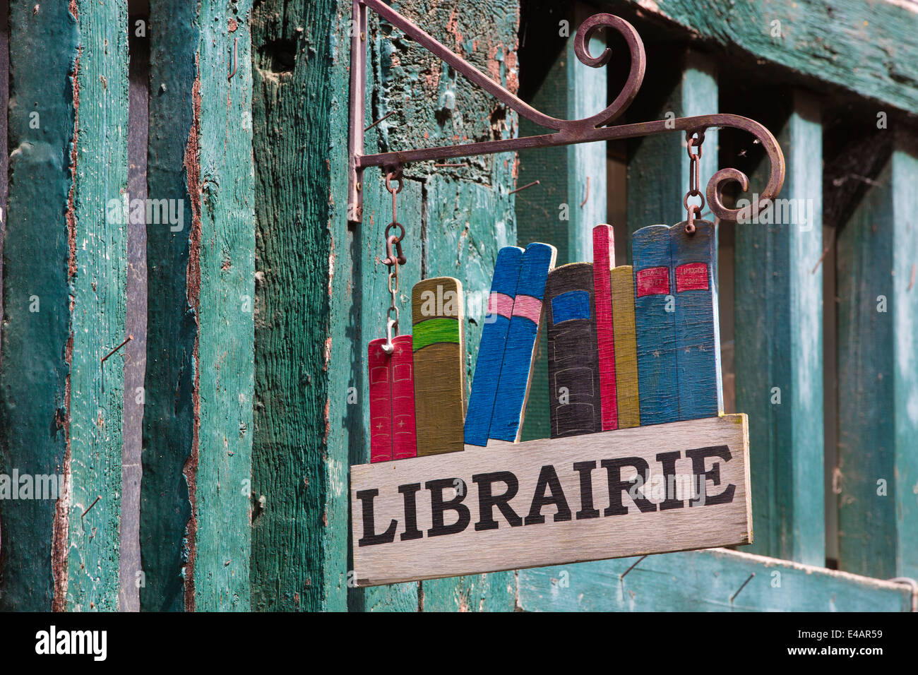 Librairie dans le Village de la Boucherie, Limoges, Haute-Vienne, Limousin, France, Europe travers Banque D'Images