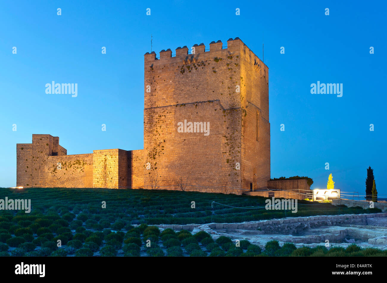 L'Alcazaba. La forteresse de la Mota. Alcala la Real. La province de Jaén. L'Espagne. L'Europe Banque D'Images