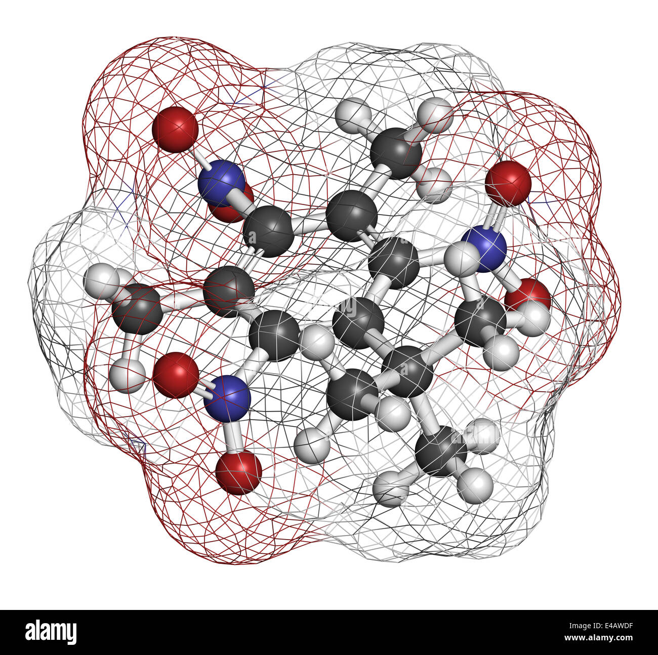 Le musc xylène (molécule. Très persistants et bioaccumulables polluant utilisé comme un parfum de musc synthétique. Banque D'Images