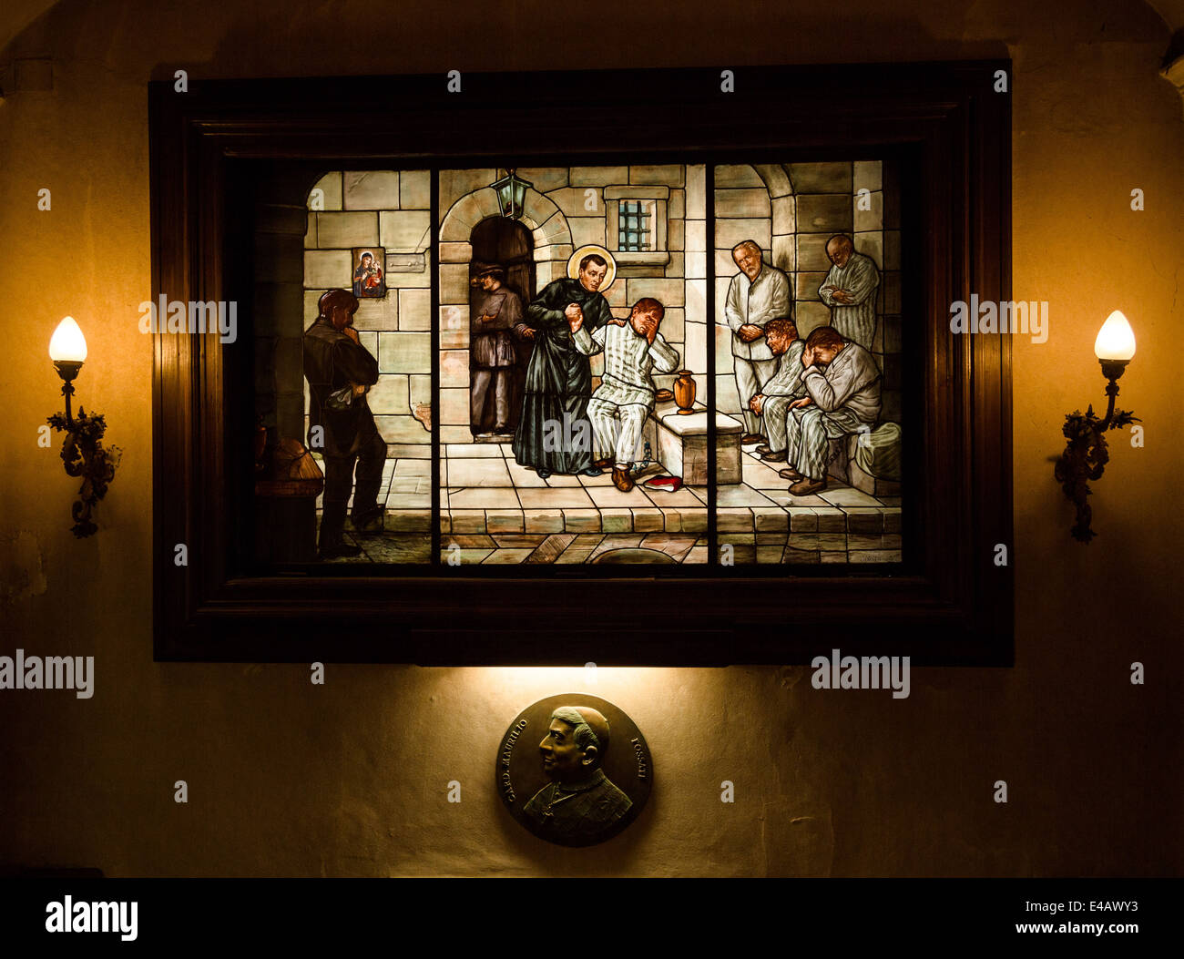 Détail de l'intérieur du sanctuaire de la Consolata, Turin, Italie. Banque D'Images