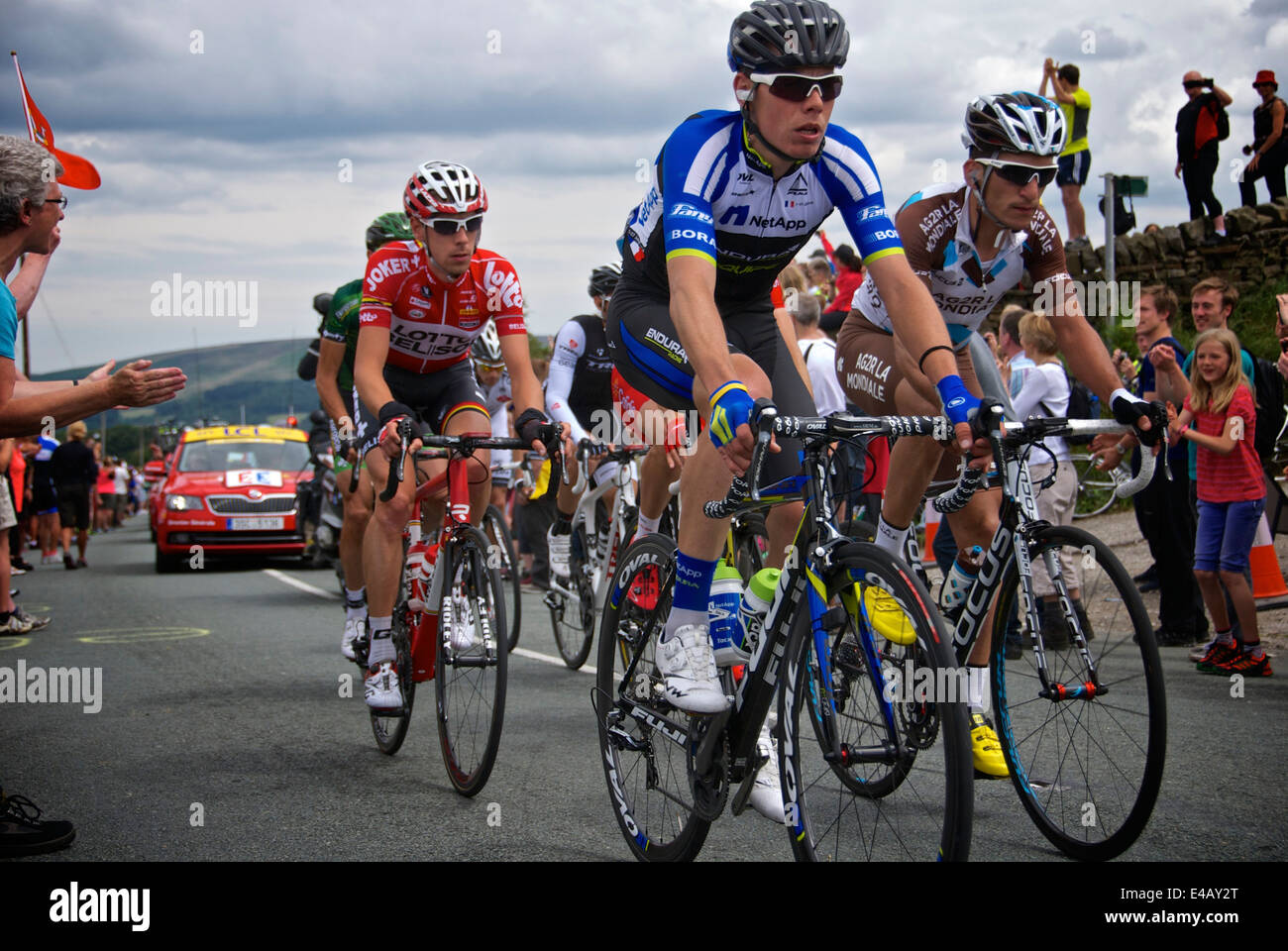 Tour de France 2014 étape 2 Yorkshire Cringles l'Échappée Banque D'Images
