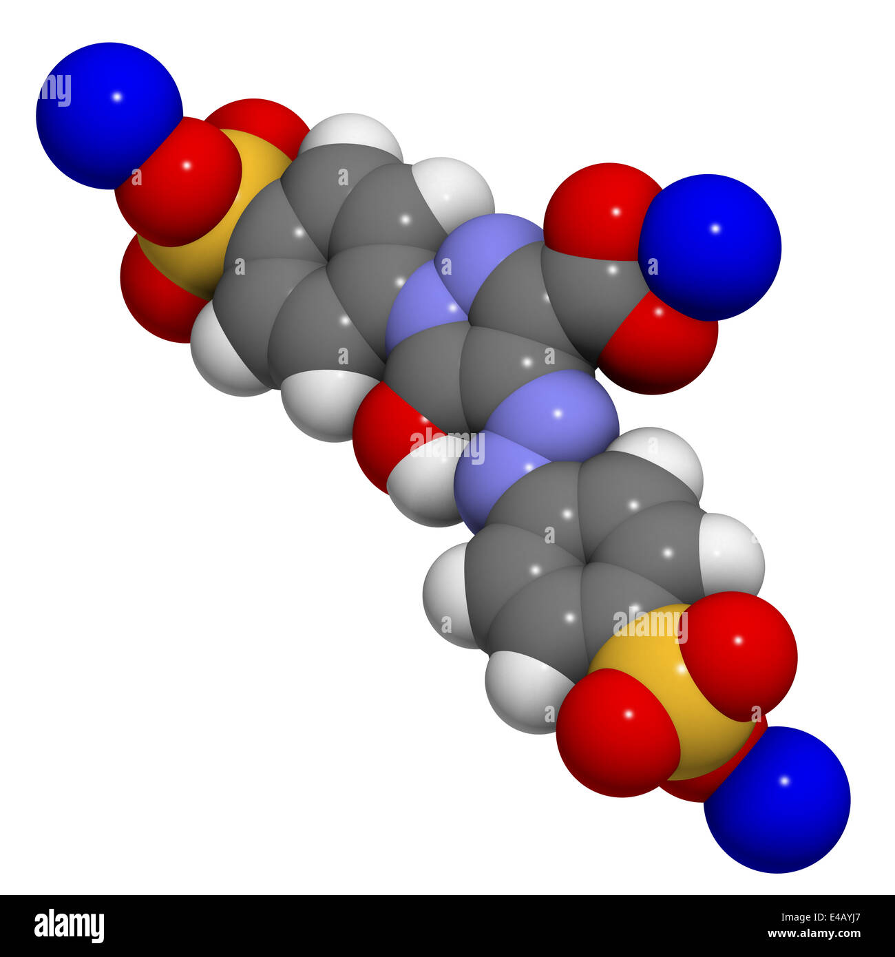 La tartrazine (E102), colorant alimentaire molécule. Colorant azoïque jaune  utilisé dans les produits alimentaires, les boissons, les produits  pharmaceutiques, etc Photo Stock - Alamy