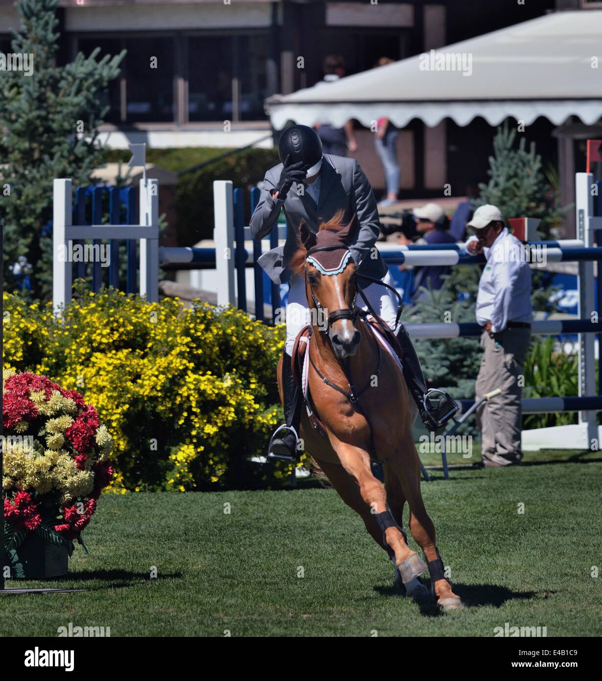 Spruce Meadows North American 2014 © Nicolae Mihesan/Alamy Live News Banque D'Images