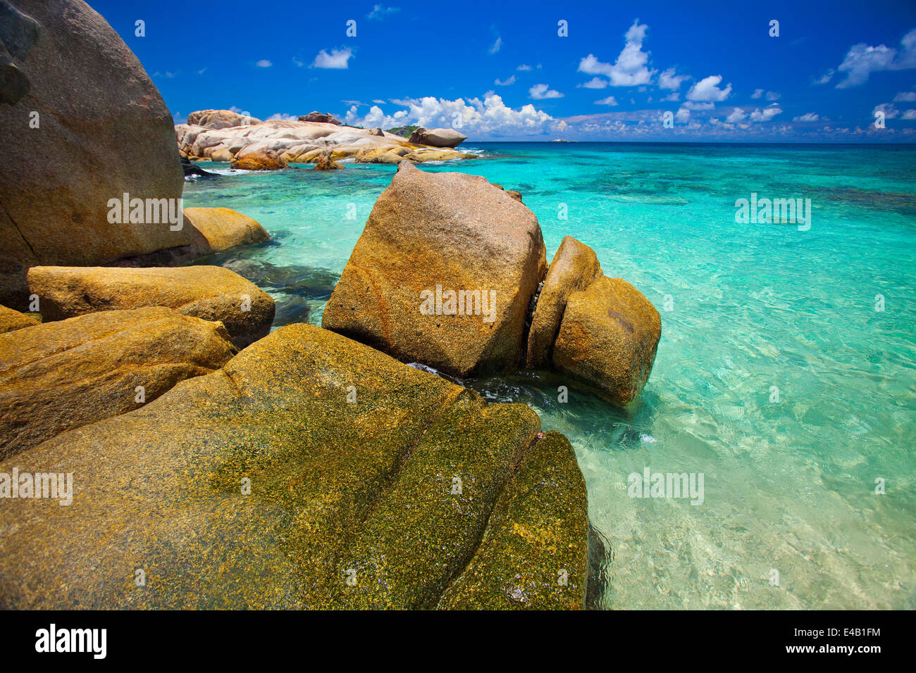 Plage de rêve - l'île de félicité les Seychelles Banque D'Images