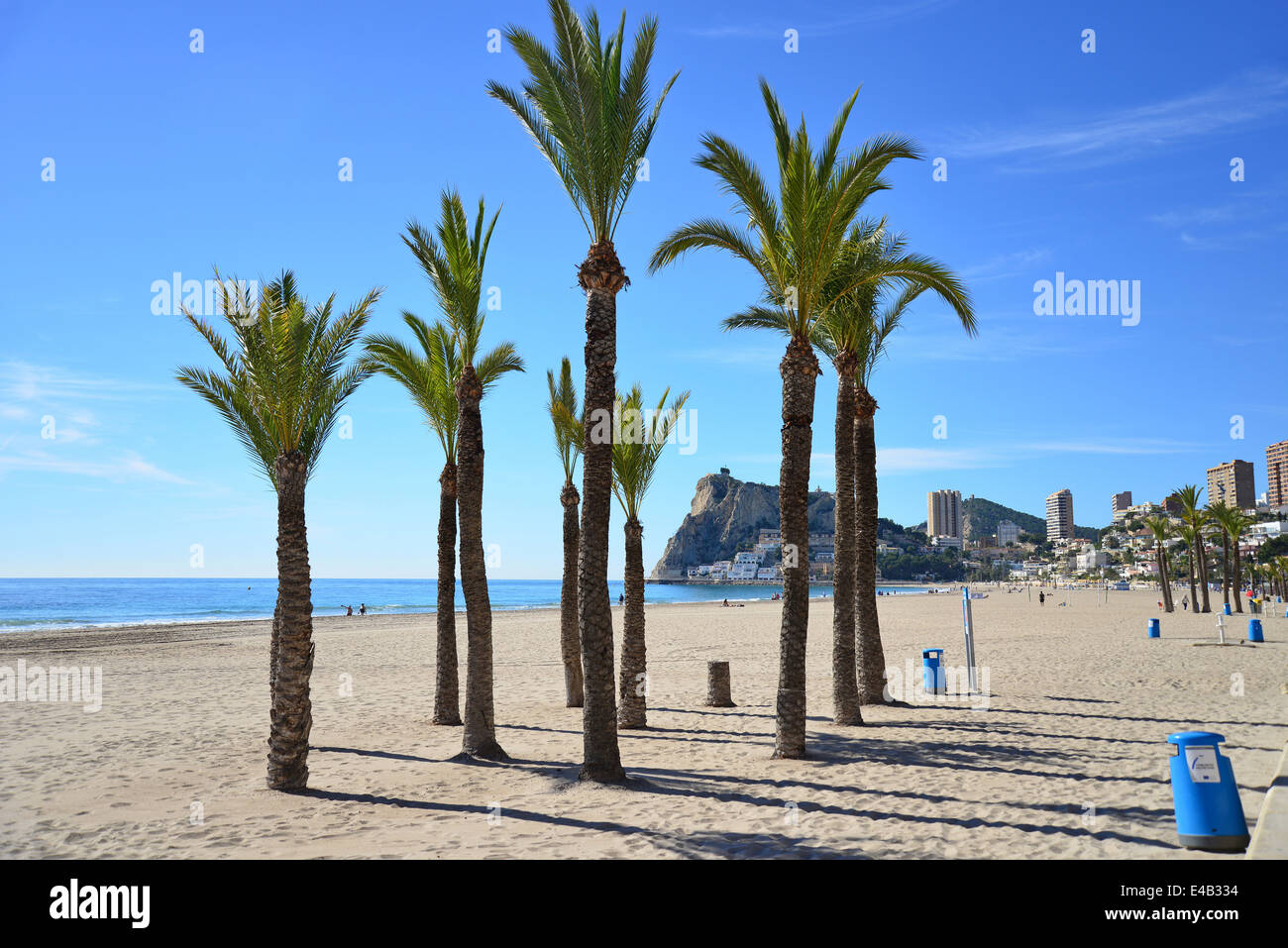 Playa de Poniente, Benidorm, Costa Blanca, Alicante Province, Royaume d'Espagne Banque D'Images