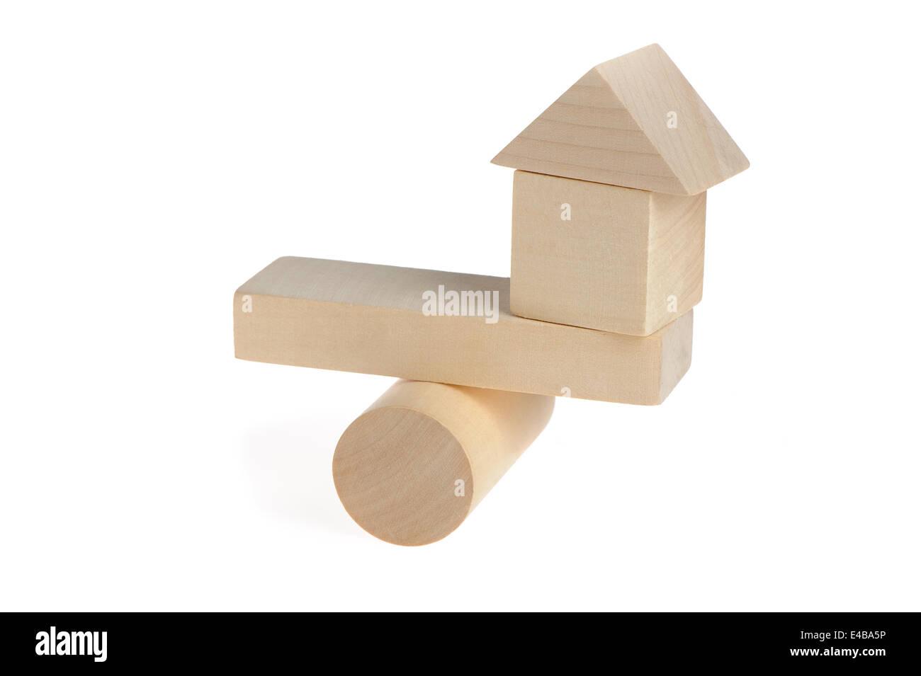 Maison en bois sur des échelles abstrait Banque D'Images