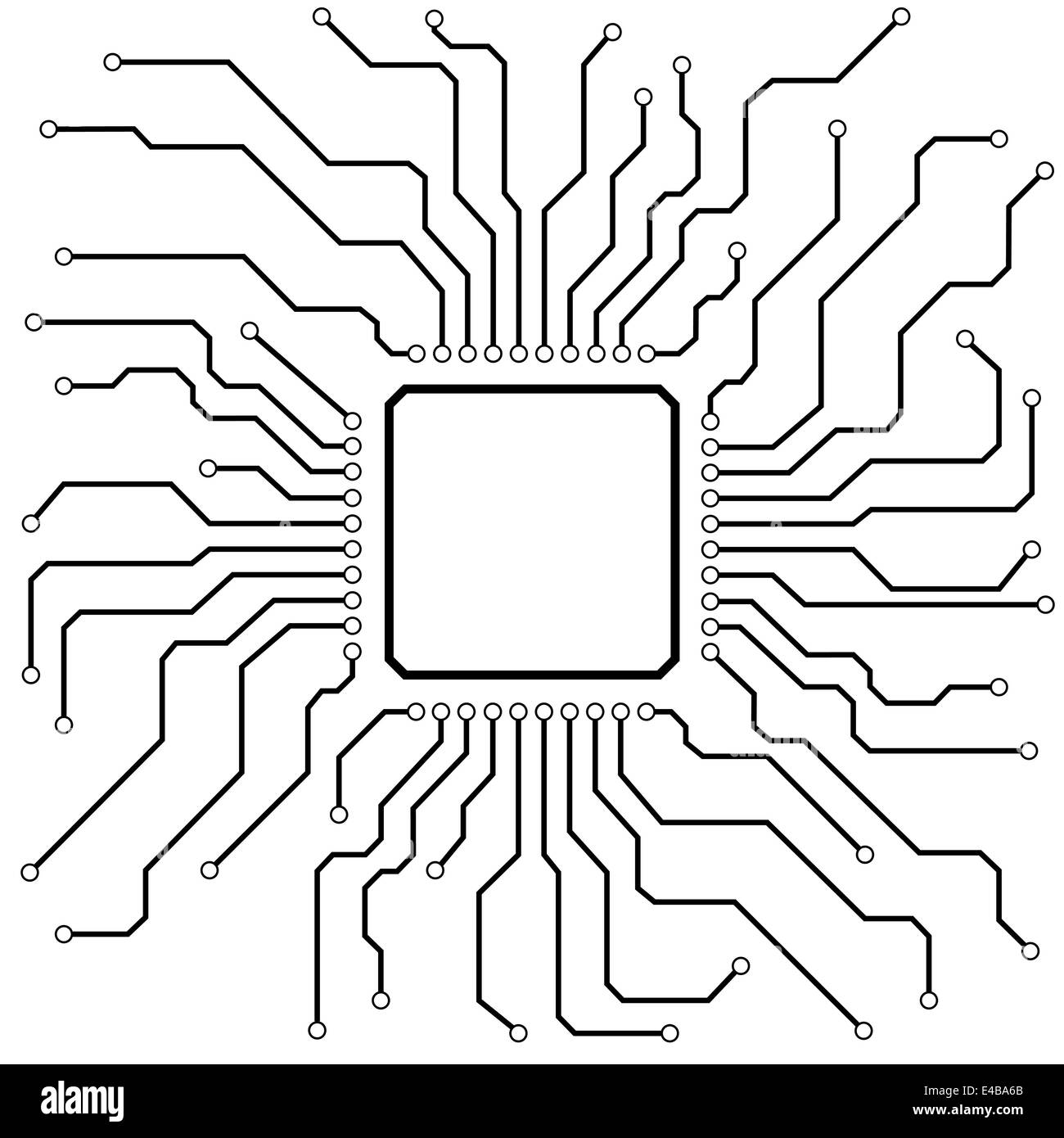 Carte de circuits imprimés de haute technologie Banque D'Images