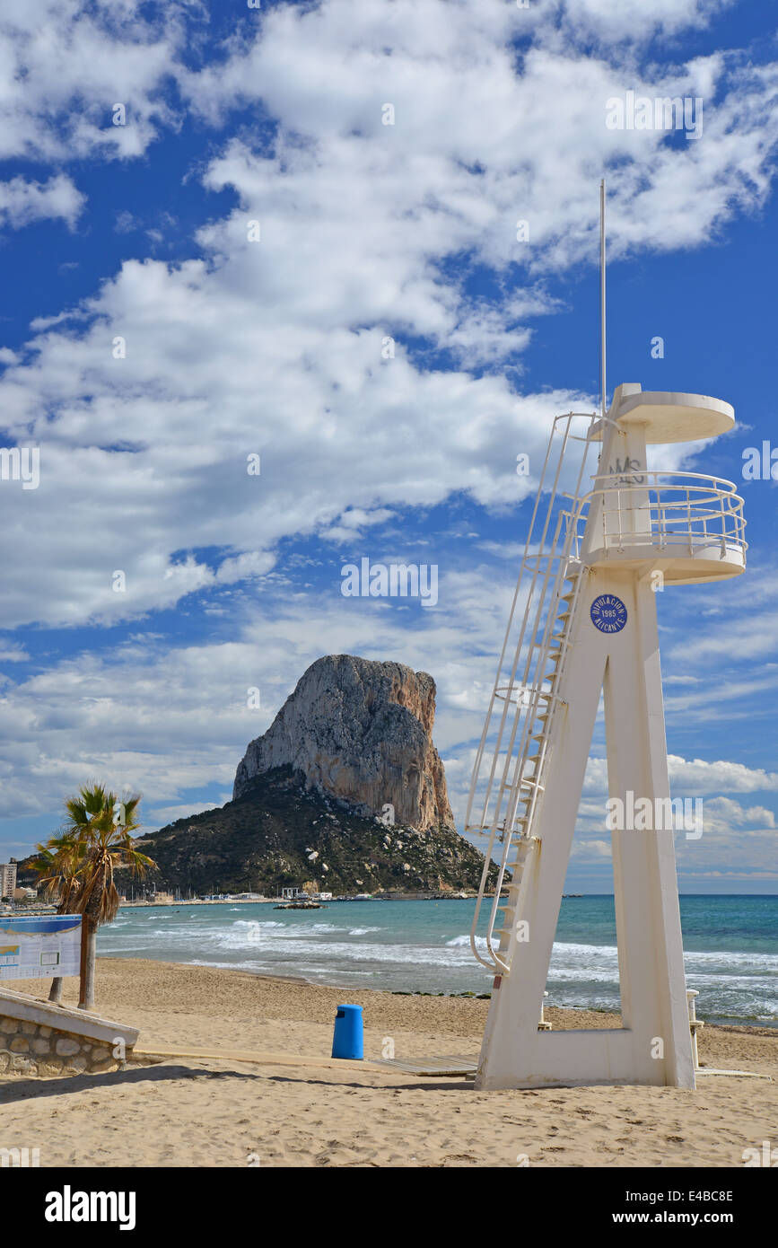 Playa del Arenal, Calpe (CALP), Costa Blanca, Alicante Province, Royaume d'Espagne Banque D'Images