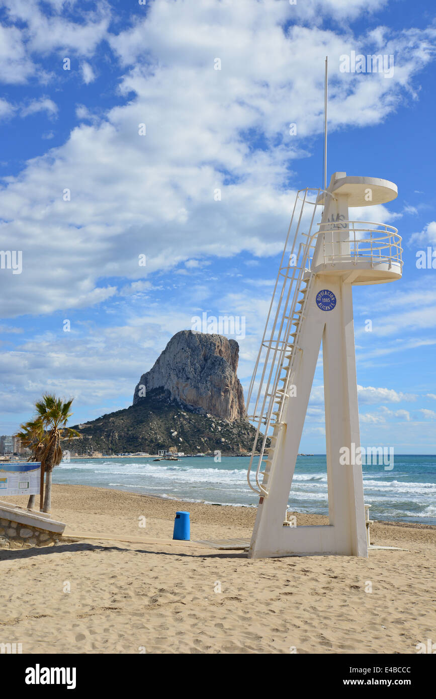 Playa del Arenal, Calpe (CALP), Costa Blanca, Alicante Province, Royaume d'Espagne Banque D'Images