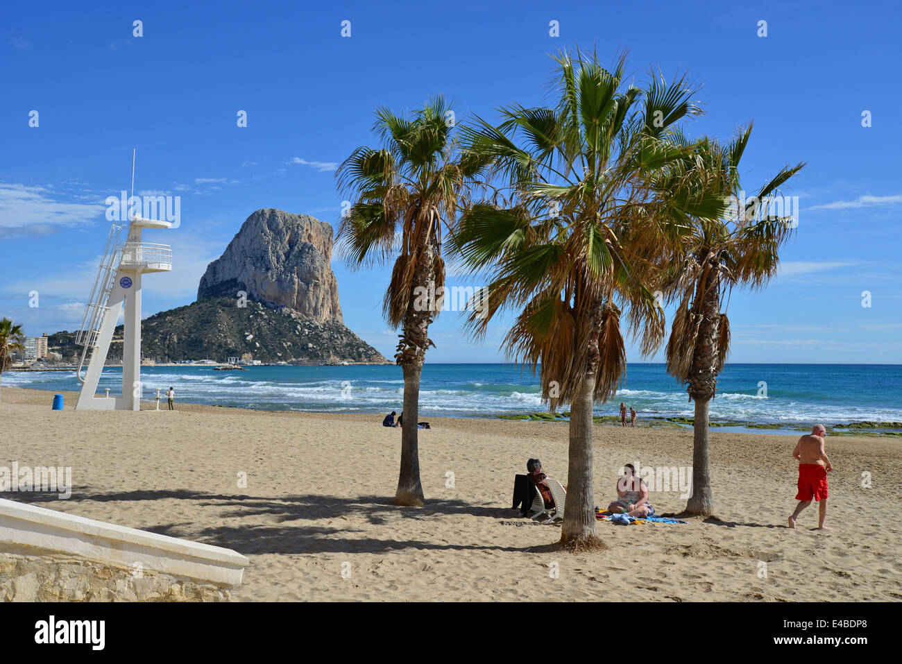 Playa del Arenal, Calpe (CALP), Costa Blanca, Alicante Province, Royaume d'Espagne Banque D'Images