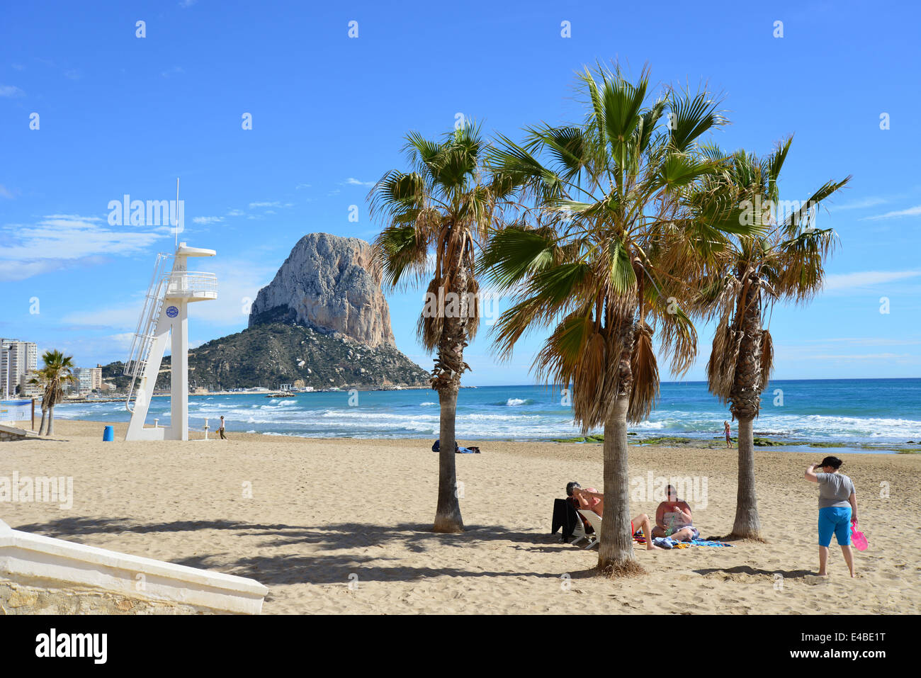 Playa del Arenal, Calpe (CALP), Costa Blanca, Alicante Province, Royaume d'Espagne Banque D'Images