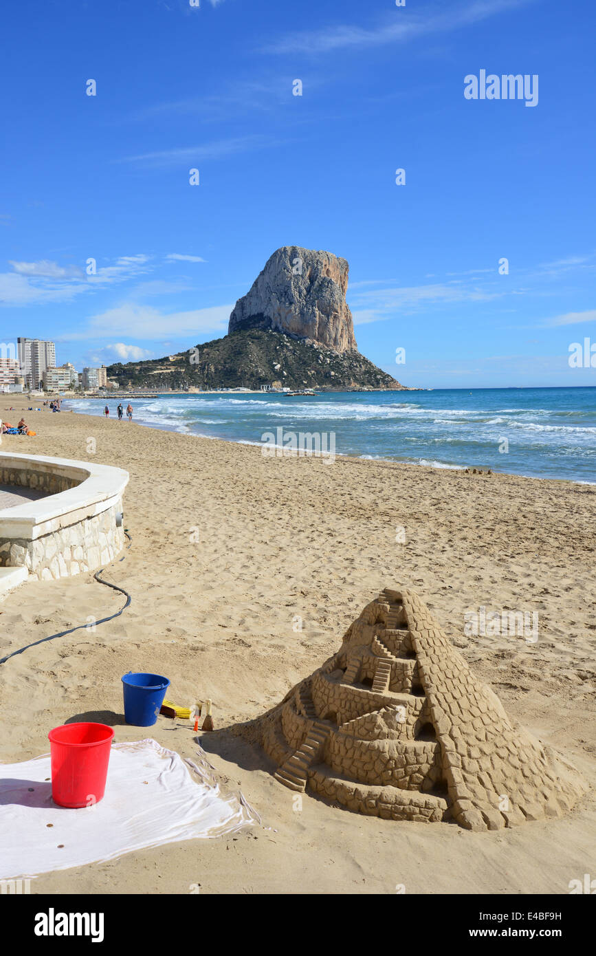Playa del Arenal, Calpe (CALP), Costa Blanca, Alicante Province, Royaume d'Espagne Banque D'Images
