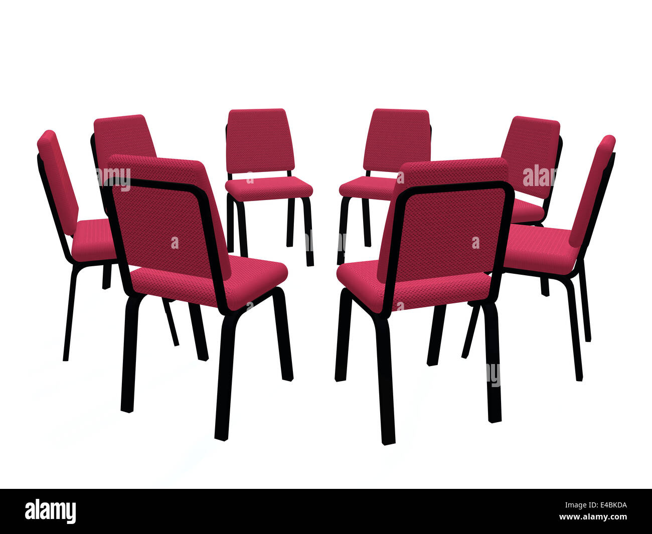 Fauteuil placé sur un cercle Banque D'Images