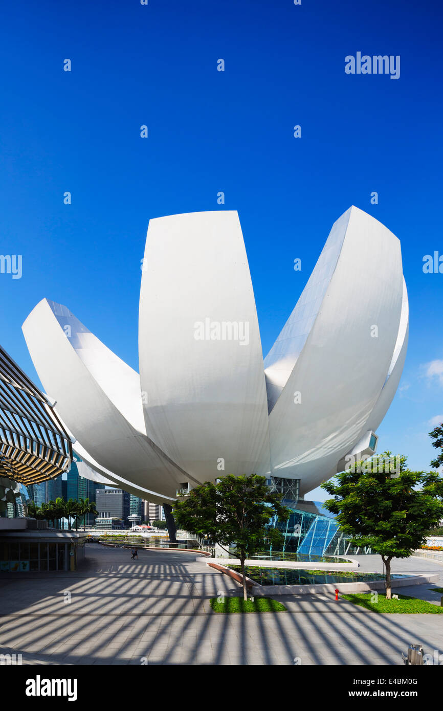 L'Asie du Sud Est, Singapour, Marina Bay Arts Science Museum Banque D'Images