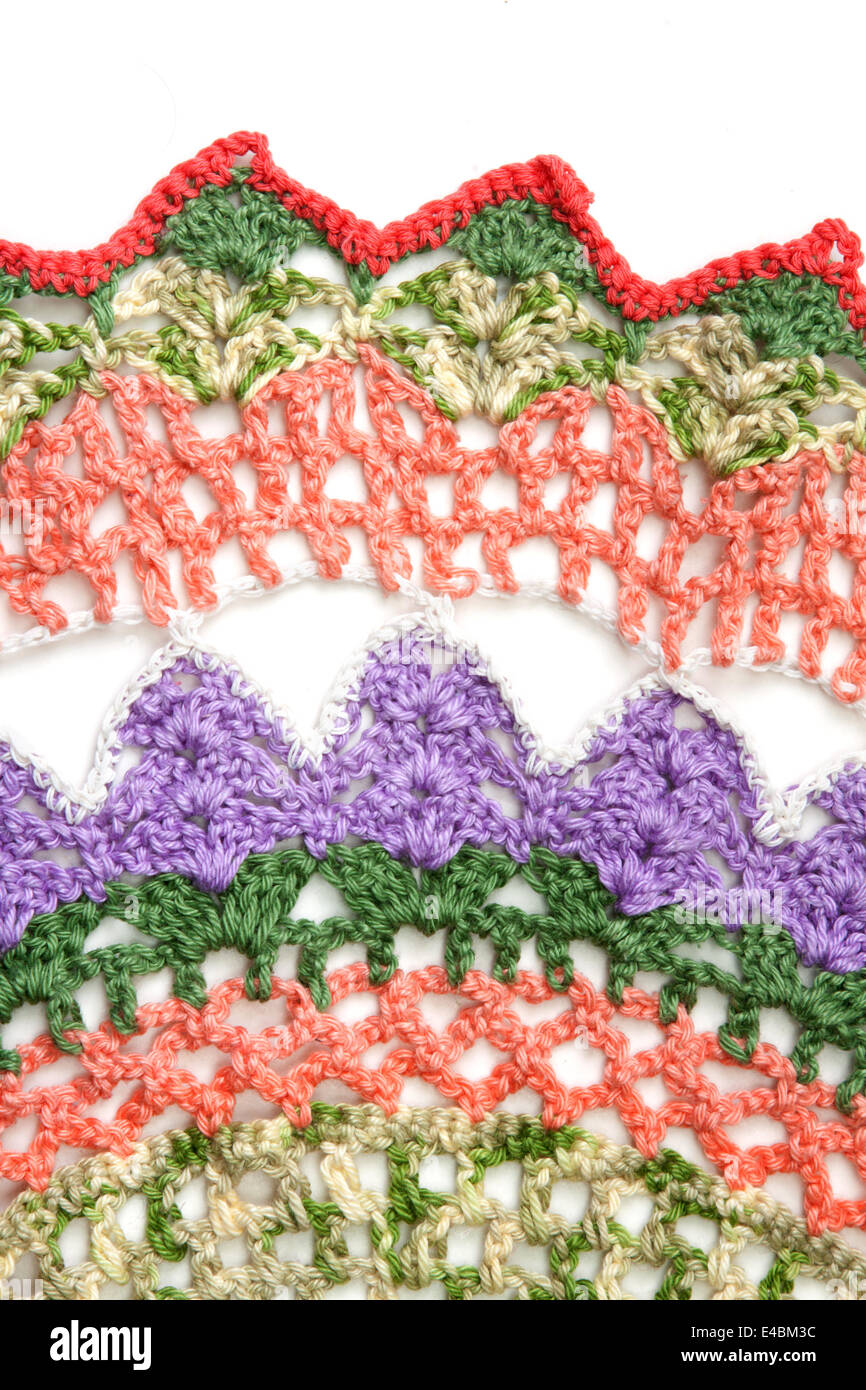 Serviette multicolores tricotées Banque D'Images
