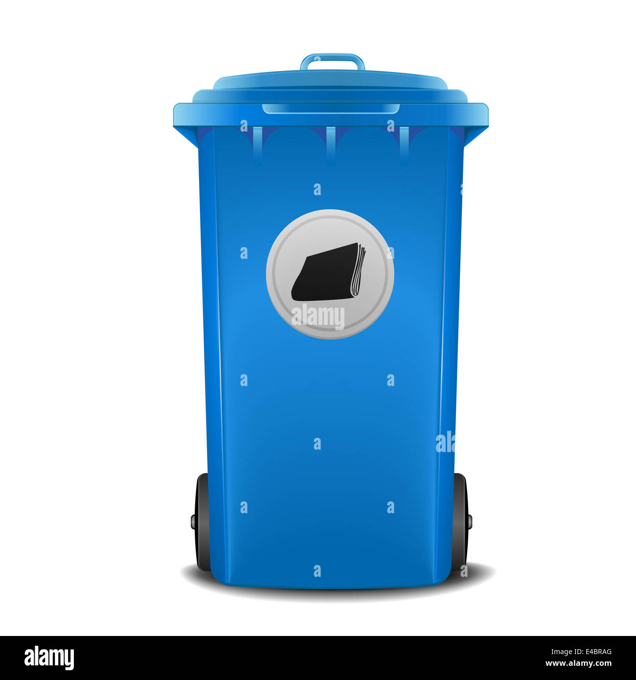 Bac de recyclage bleu Banque D'Images
