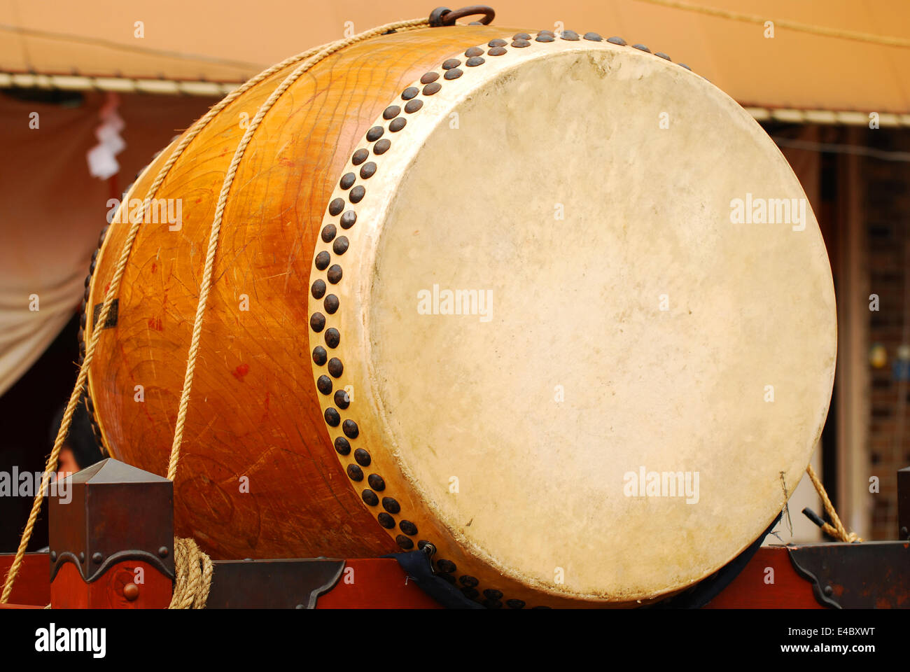 Tambour en bois japonais Banque D'Images