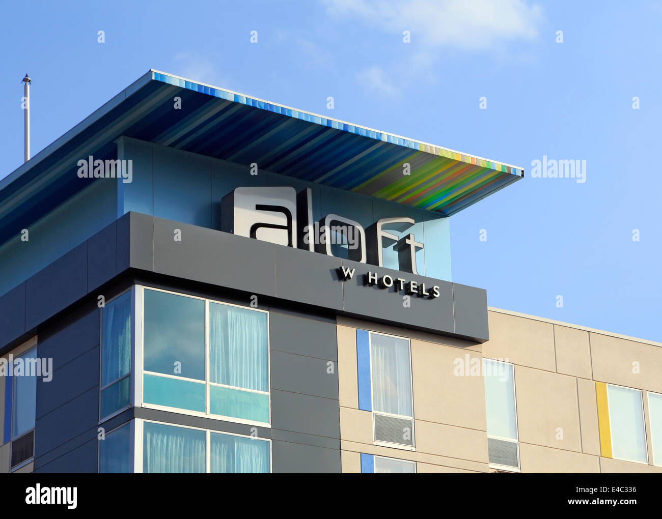 Aloft Hotel à Asheville, Caroline du Nord. Banque D'Images