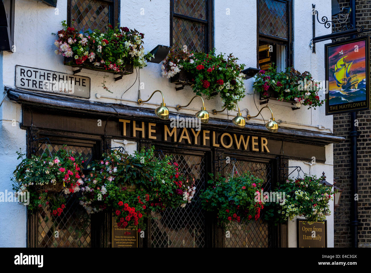 Le Mayflower Public House, Rotherhithe, Londres, Angleterre Banque D'Images