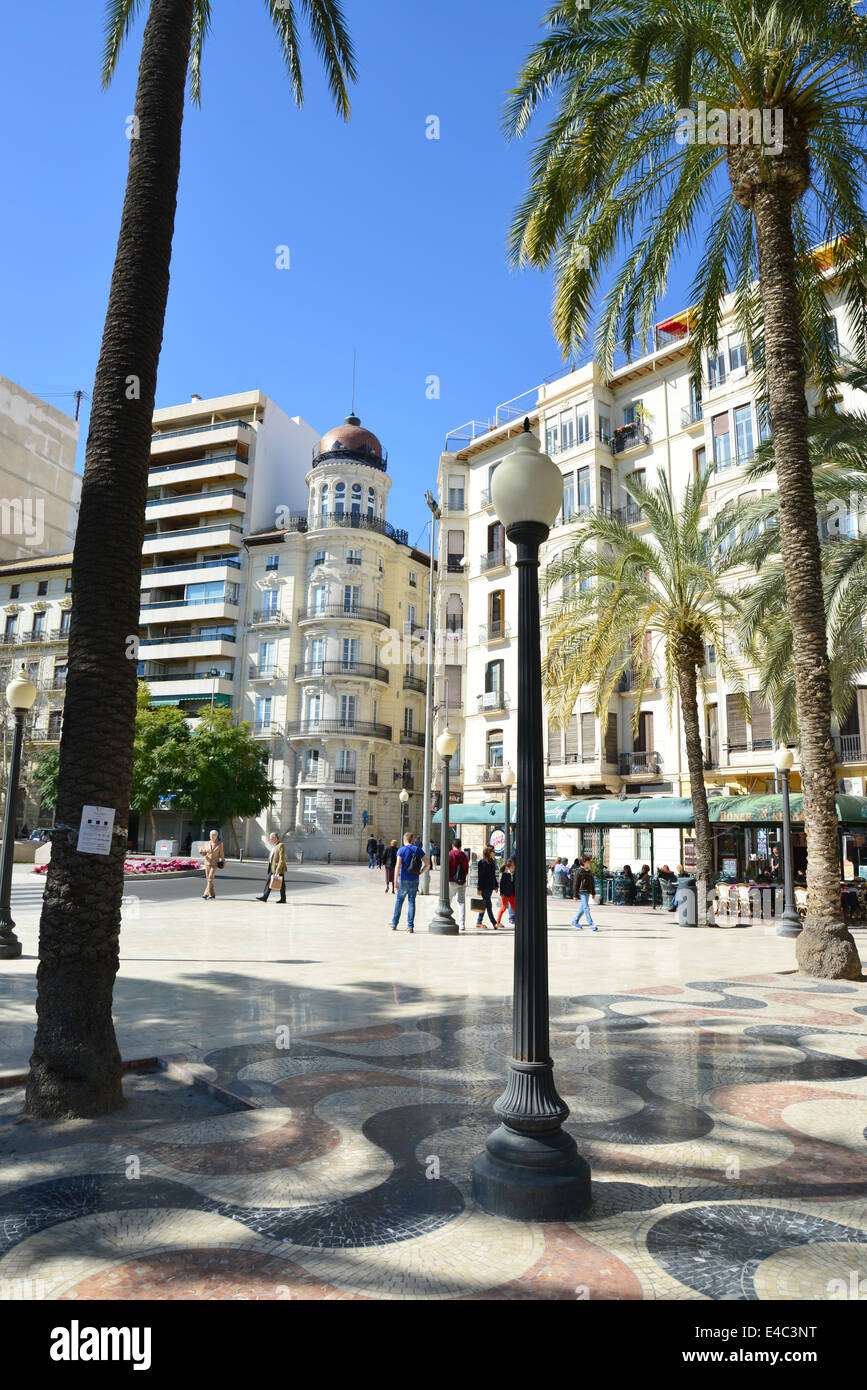 L'Esplanada d 'Espagne, Alicante, Costa Blanca, Alicante Province, Royaume d'Espagne Banque D'Images