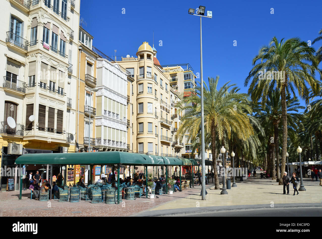 Penelope Café, Explanada de España, Alicante, Costa Blanca, Alicante Province, Royaume d'Espagne Banque D'Images