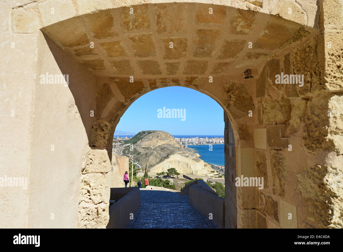 Murs de Santa Bárbara, Alicante, Costa Blanca, Alicante Province, Royaume d'Espagne Banque D'Images