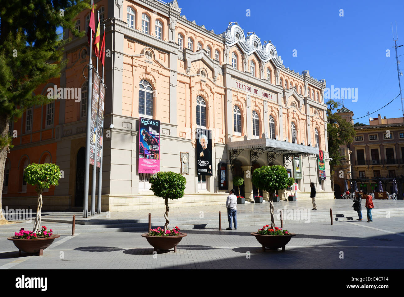 19e siècle el Teatro de Romea (Théâtre Romea), Plaza Julian Romea, Murcie, Région de Murcie, Royaume d'Espagne Banque D'Images