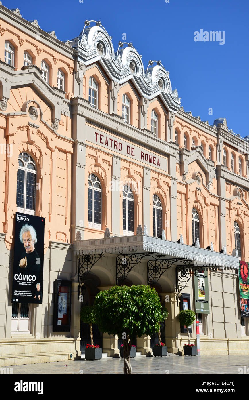 19e siècle el Teatro de Romea (Théâtre Romea), Plaza Julian Romea, Murcie, Région de Murcie, Royaume d'Espagne Banque D'Images
