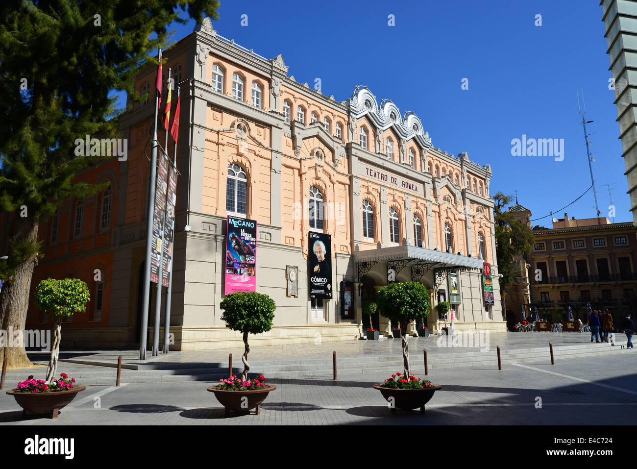 19e siècle el Teatro de Romea (Théâtre Romea), Plaza Julian Romea, Murcie, Région de Murcie, Royaume d'Espagne Banque D'Images