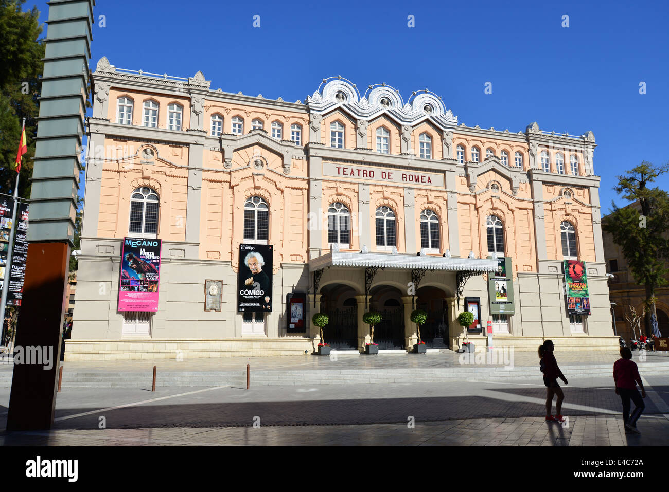 19e siècle el Teatro de Romea (Théâtre Romea), Plaza Julian Romea, Murcie, Région de Murcie, Royaume d'Espagne Banque D'Images