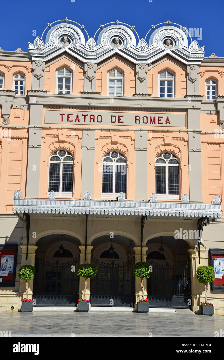 19e siècle el Teatro de Romea (Théâtre Romea), Plaza Julian Romea, Murcie, Région de Murcie, Royaume d'Espagne Banque D'Images